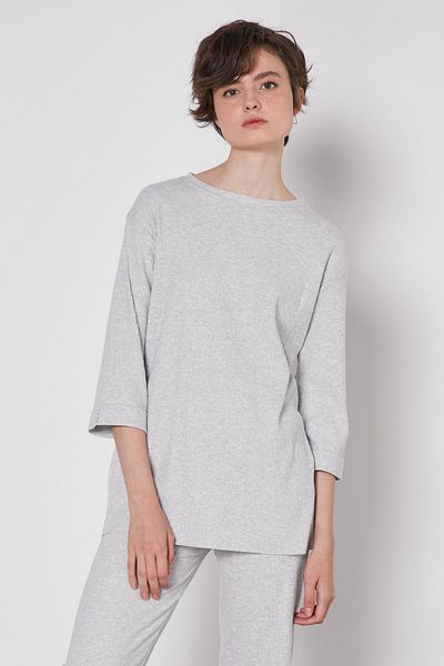 Vitrin Bluse mit drei Viertelärmeln und seitlichem Schlitz