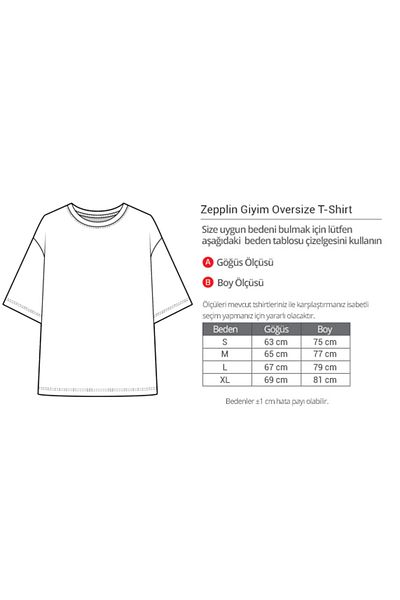 Z zepplin Pantera Logo And Figure Oversize White T-Shirt