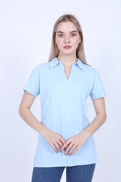 Vitrin Bluză cu mânecă scurtă cu gât polo