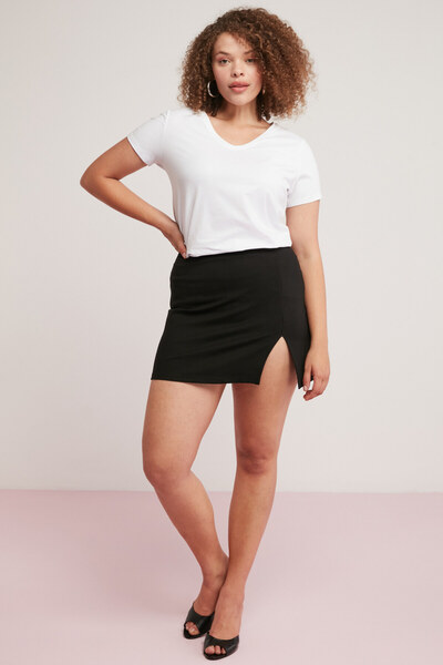 ETHIQUET Loren Γυναικείο βαμβακερό κανονικό κοντό μανίκι με λαιμόκοψη σε λευκό κορμάκι