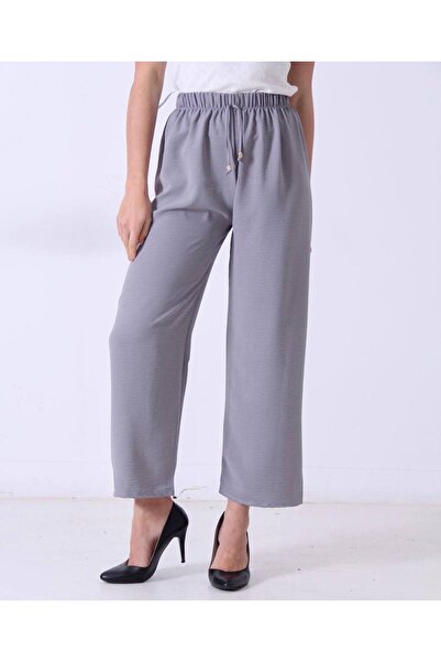 ModaWiser Women's Aerobin Fabric Casual Fit Pants Gray