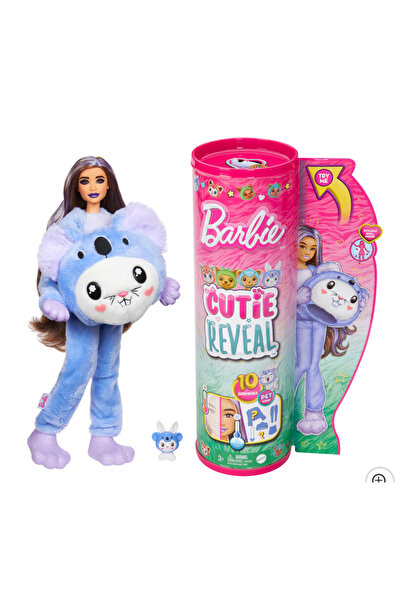 Barbie Cutie Reveal Kostüm Temalı Bebek Ve 10 Sürpriz Aksesuar, Koala Kostüml...