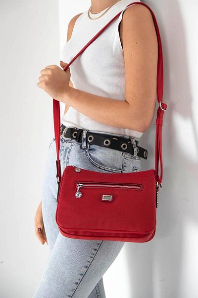 Silver Polo Silver & Polo Red - Geantă roșie Sp818 pentru femei