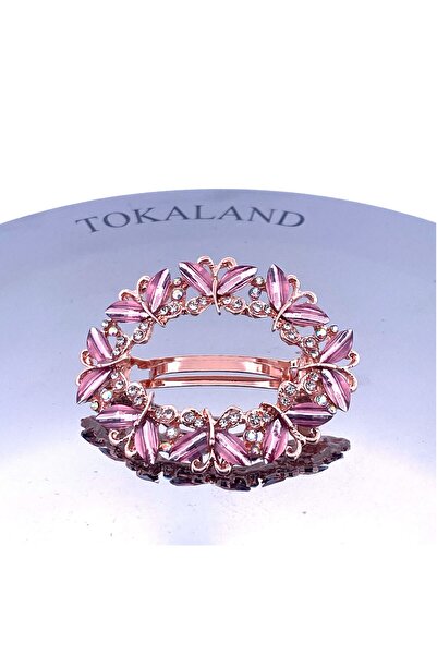 TOKALAND Otomatik Toka - Gold Metal - Parıltılı Taşlı Toka - Full Taşlı Metal...