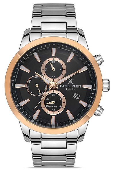 Daniel Klein Steel Function Men's Wristwatch 3 Atm Waterproof