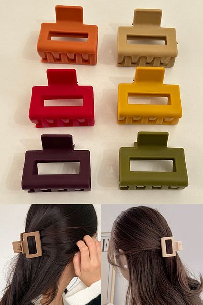 PREGIO Women's Colorful Small Size 6-Piece Square Elegant Latch Buckle