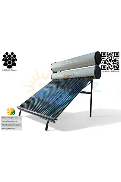 Sönmez Solar Enerji 24x Vakum Tüplü Güneş Enerji Sıcak Su Sistemi (İZOLASYONLU)