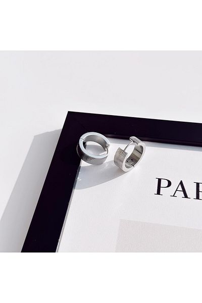 Vesce Atelier Chic gray Steel earrings