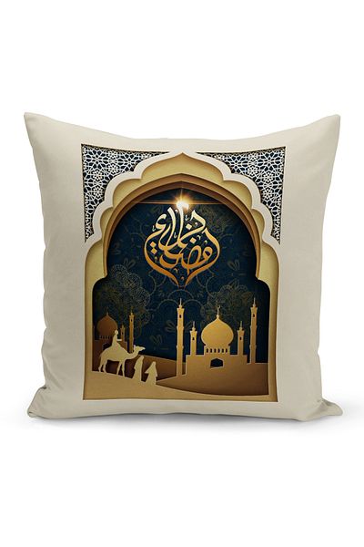 Bertille Home Ramadan Series Double Side Digital Printed Σετ 4 Μαξιλαροθήκης Ριχτάρι (Σετ Κάλυμμα Μαξιλαριού Ramadan)