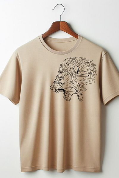 Vordevia Μπλουζάκι Unisex με στάμπα Lion Crew Neck Oversize