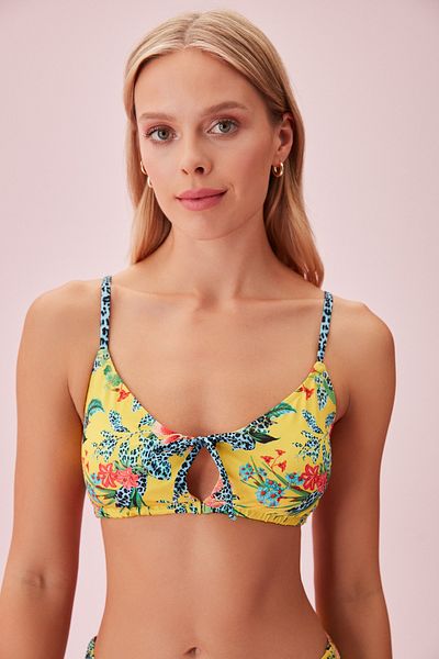 SUWEN Bustier-Bikinioberteil zum Binden vorn