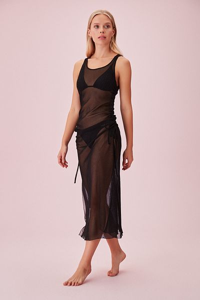 SUWEN Tulle Beach Dress