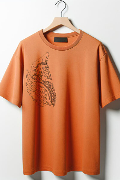 Vordevia Unisex Oversize kroj Gladijator Štampano okrugla kragna T-shirt