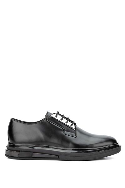 Tamer Tanca Genuine Leather Men's Black Opening Shoes - Casual