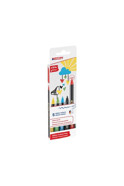 Edding e-1200 Glitter Graphic Pen Set 5 colors
