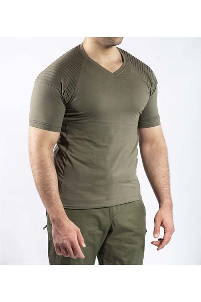 VAV WEAR Tactical Outdoor Casual T-shirt Ανδρικό κοντομάνικο βαμβακερό ελαστάνη με ραβδώσεις ελαστικό απορρόφησης ιδρώτα TTHIN02