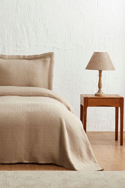 Karaca Home Beige Corner Double Bed Set