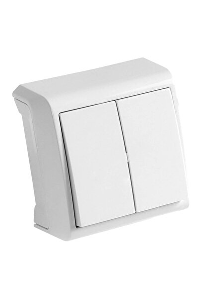 VİKO Viko Vera Білий комутатор для штукатурки Подвійний вимикач