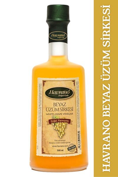 Havrano %100 Doğal Fermente Beyaz Üzüm Sirkesi 500 Ml