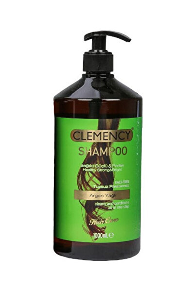 Clemency Sağlıklı, Güçlü & Parlak Saçlar için Argan Yağlı Tuzsuz/Parabensiz Ş...