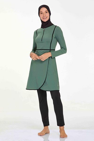 Remsa Mayo Lycra Full Covered Hijab μαγιό Ella 4546 Khaki
