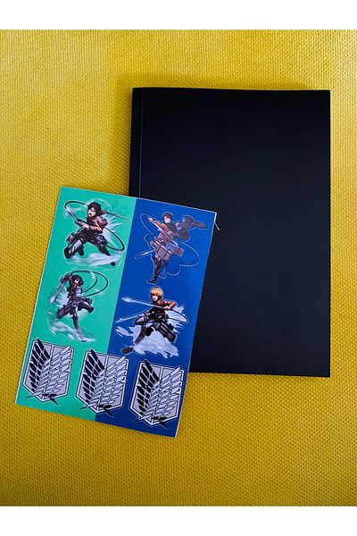 icase ATTACK ON TITAN Autocolant și Blocnotes pentru computer - Set de activități