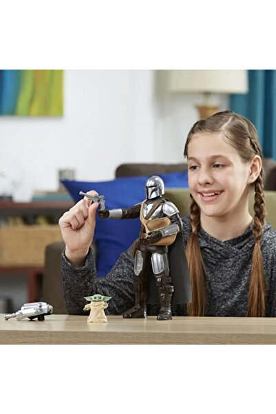 mattel Star Wars Galactic Action Mandalorian and Grogu Figür Seti