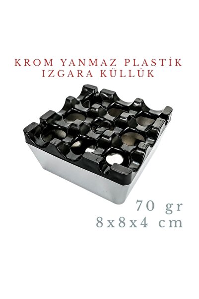 Aksesuar Renkli&krom Yanmaz Plastik Izgara Küllük