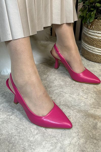 İmerShoes Casual femei cu vârf ascuțit uni fără model subțire spate deschis cu toc model Zara pantofi de seară 101B