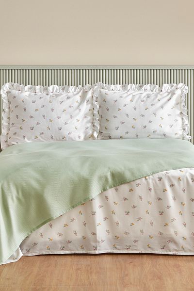 Karaca Home Lidya Green 100% Cotton Double Pique Set