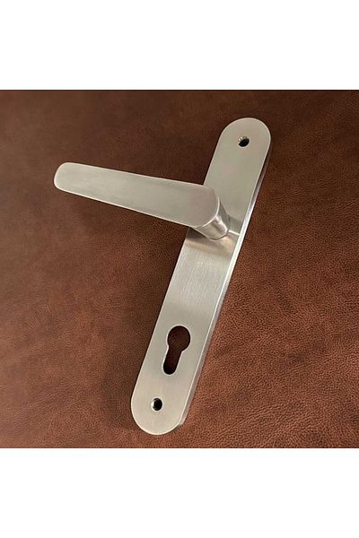 KOLDOOR One Way Kaira Inox Zamak Mirrored Yale Steel Door Handle - Left Push
