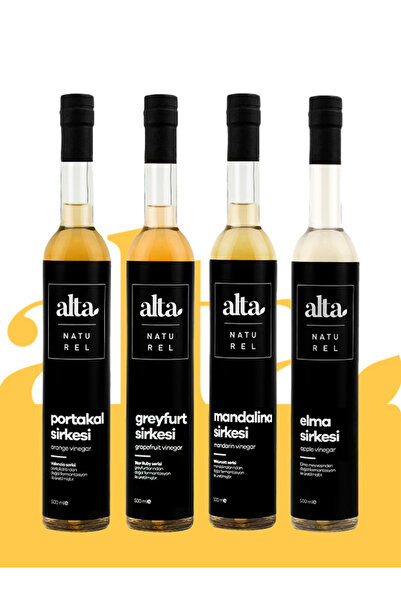 Alta Naturel Büyük Sirke Paketi Portakal-greyfurt-mandalina-elma (4X500ML)