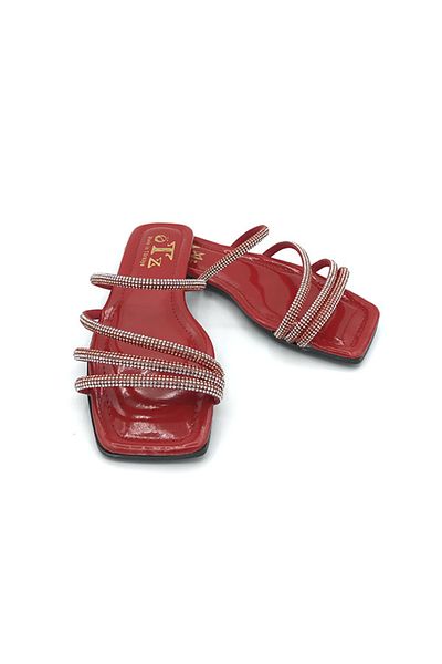 shoemio شبشب نسائي سكارليت - مزين بالأحجار