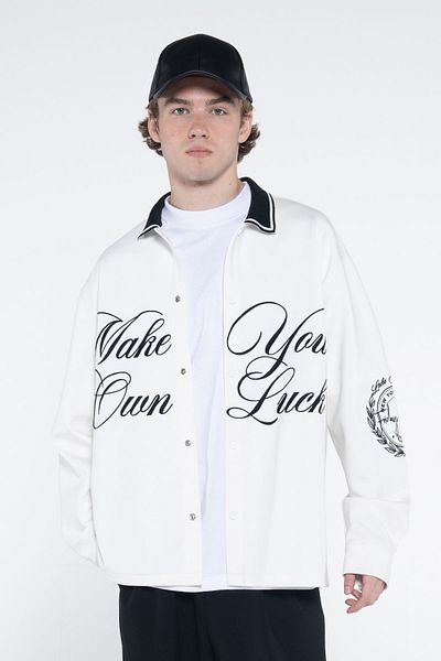Friday Offset Ανδρικό μπουφάν Denis Off-White Oversize πουκάμισο