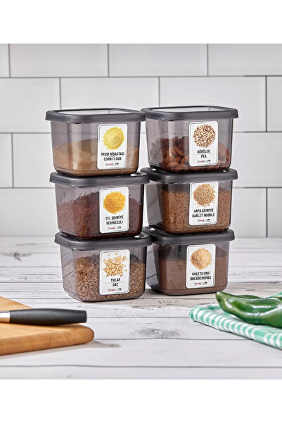 md 6-Piece Midi Leak-Proof Airtight Storage Container (Spice and Pulses)