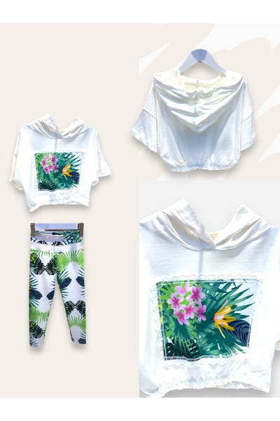 LİTTLE TORTOİSE Devojčice Sportska odeća Sa kapuljačom Skraćeni kroj Set tajica