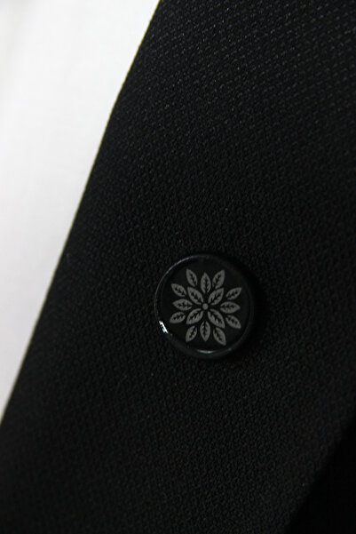 Elegante Cravatte Siyah Renk Ceket Yaka İğnesi Rozet Broş