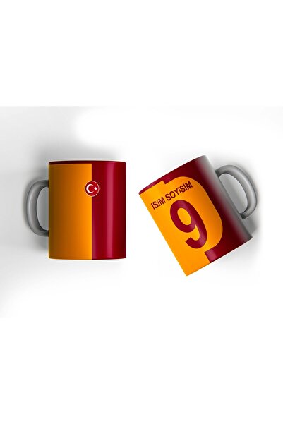 offside Sarı Kırmızı Parçalı Yeni Sezon Forma Tasarımlı Kişiye Özel Baskılı H...