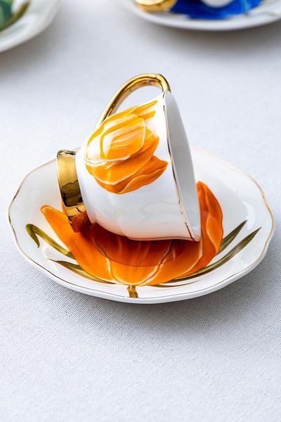 ACAR Tiffany 2-Person Porcelain Coffee Cup Set - 90 ml
