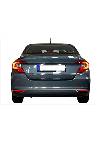 BTM OTOMOTİV Fiat Egea Arka Tampon Çıtası Kromu 3 Parça Paslanmaz Çelik Parlak
