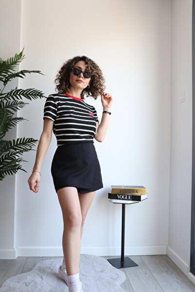 Öykü Gülşen Kadın Siyah Şort Etek