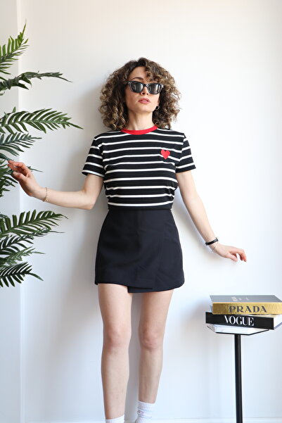 Öykü Gülşen Kadın Siyah Şort Etek