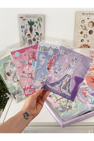 Planet Butik Diy Foil Art Prints Color Yourself Princess Set of 4