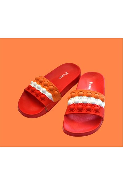 FURIA SHOES Boy's Slippers - Popit Pool/Beach/Sea - Soft Eva, with Toy Band
