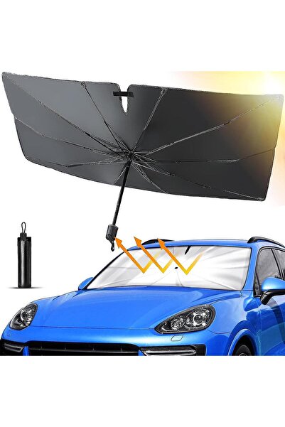 OEM Auto Windshield Sunshade Foldable Practical Torpedo Sunscreen Umbrella (145x79cm)
