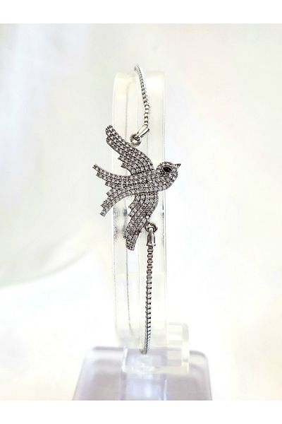 Eva Takı Zircon Stone Bird Bracelet