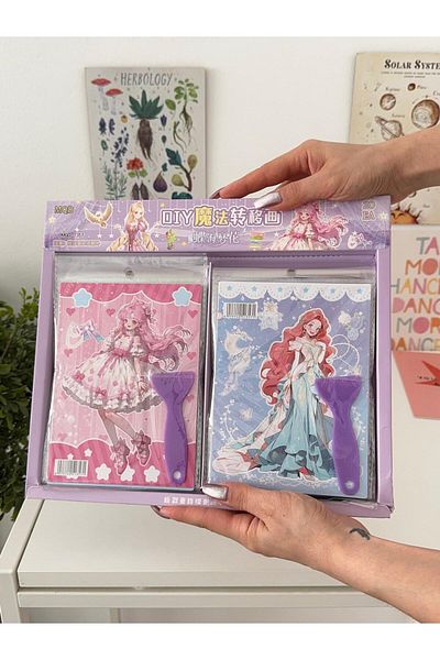 Planet Butik Diy Foil Art Prints Color Yourself Princess Set of 4