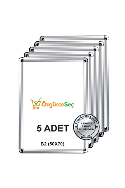 ÖzgürceSeç إطار ألومنيوم قابل للطي روندو 25 ملم B2 (50x70) 5 قطع