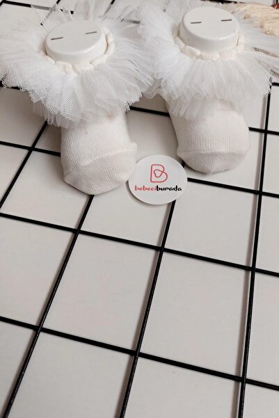 BEBECİBURADA Tulle Frilly Baby Socks 0-6 Months