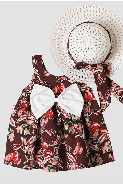Chicsy Baby Baby Girl Dress with Hat and Bow